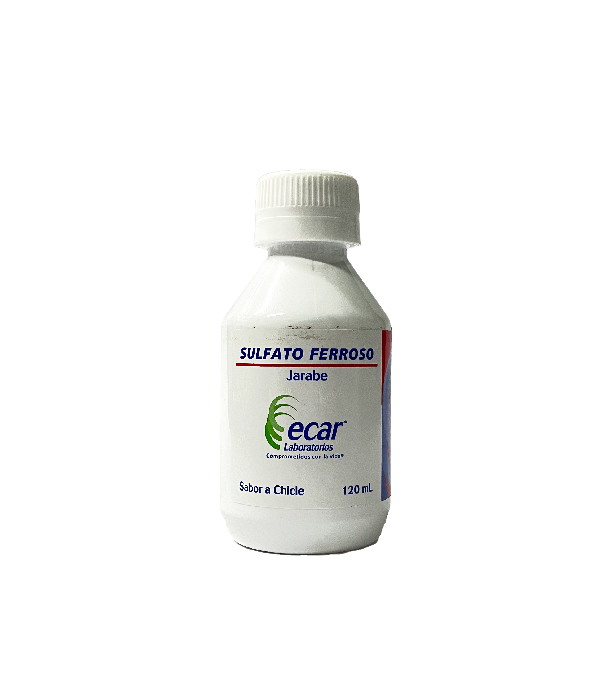 SULFATO FERROSO CHICLE JARABE FRASCO X 120 ML ECAR
